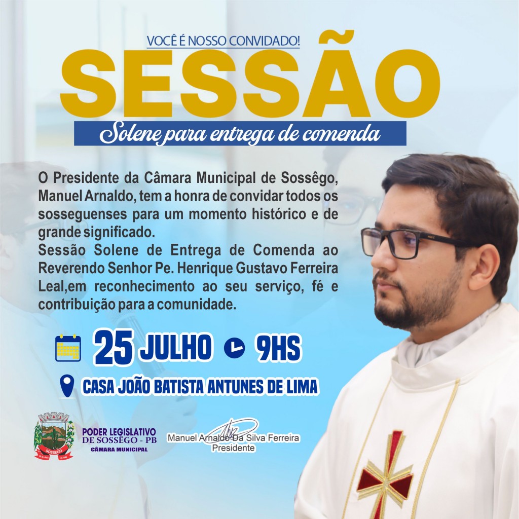 📜 CONVITE ESPECIAL À POPULAÇÃO DE SOSSÊGO 📜